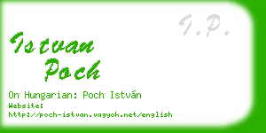 istvan poch business card